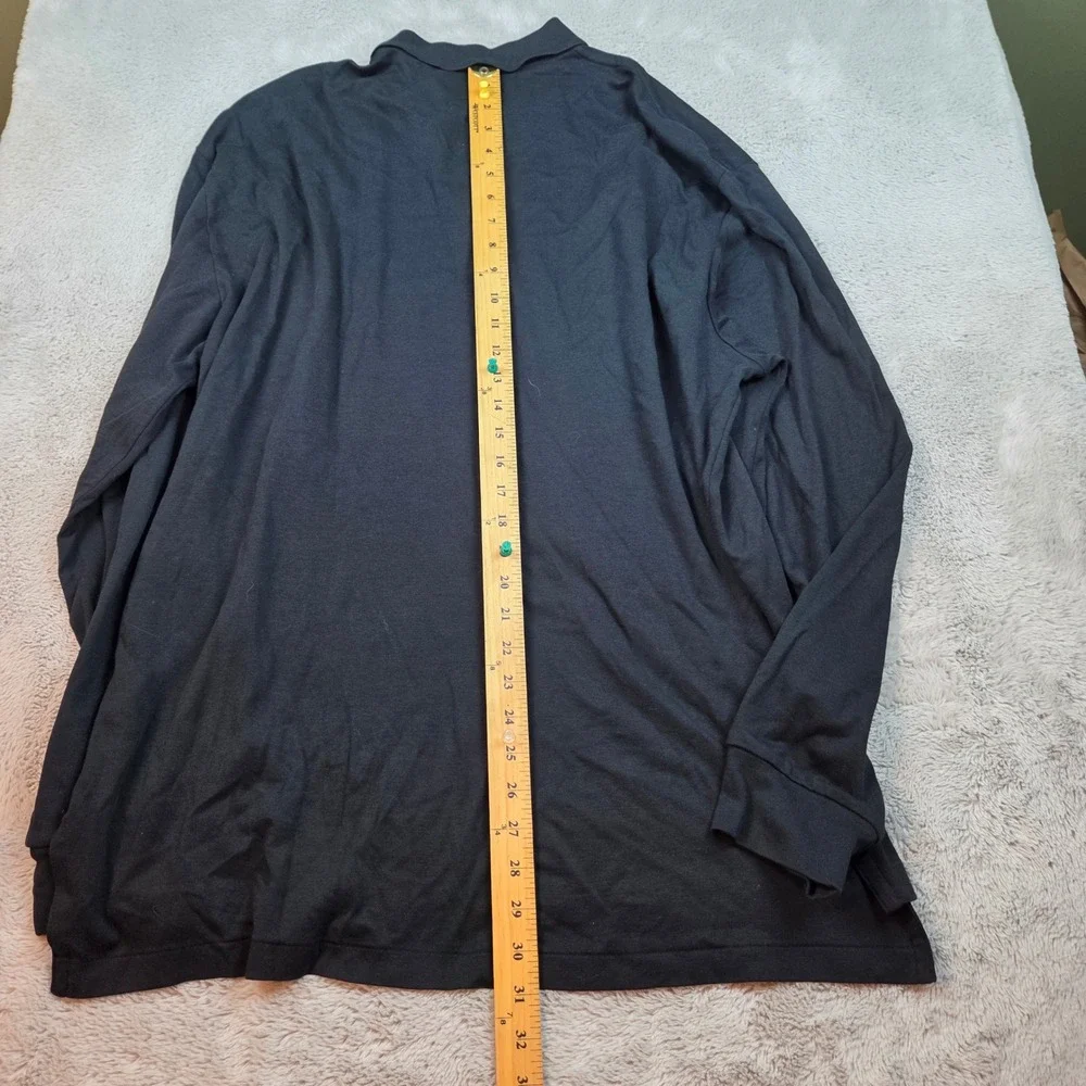 Polo Ralph Lauren Long Sleeve Polo Mens XL Pima Interlock Flesh Pony Black Shirt